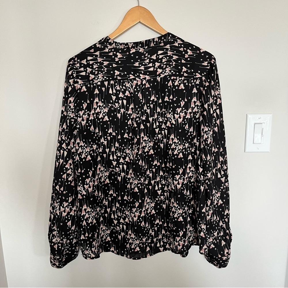 LC Lauren Conrad Heart Print Long Sleeve Top - Picture 4 of 9